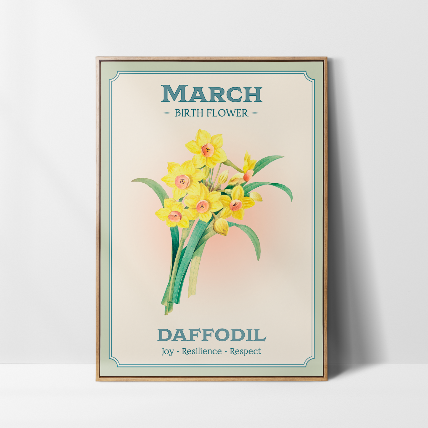 March Birth Flower Print – Daffodil Art Print