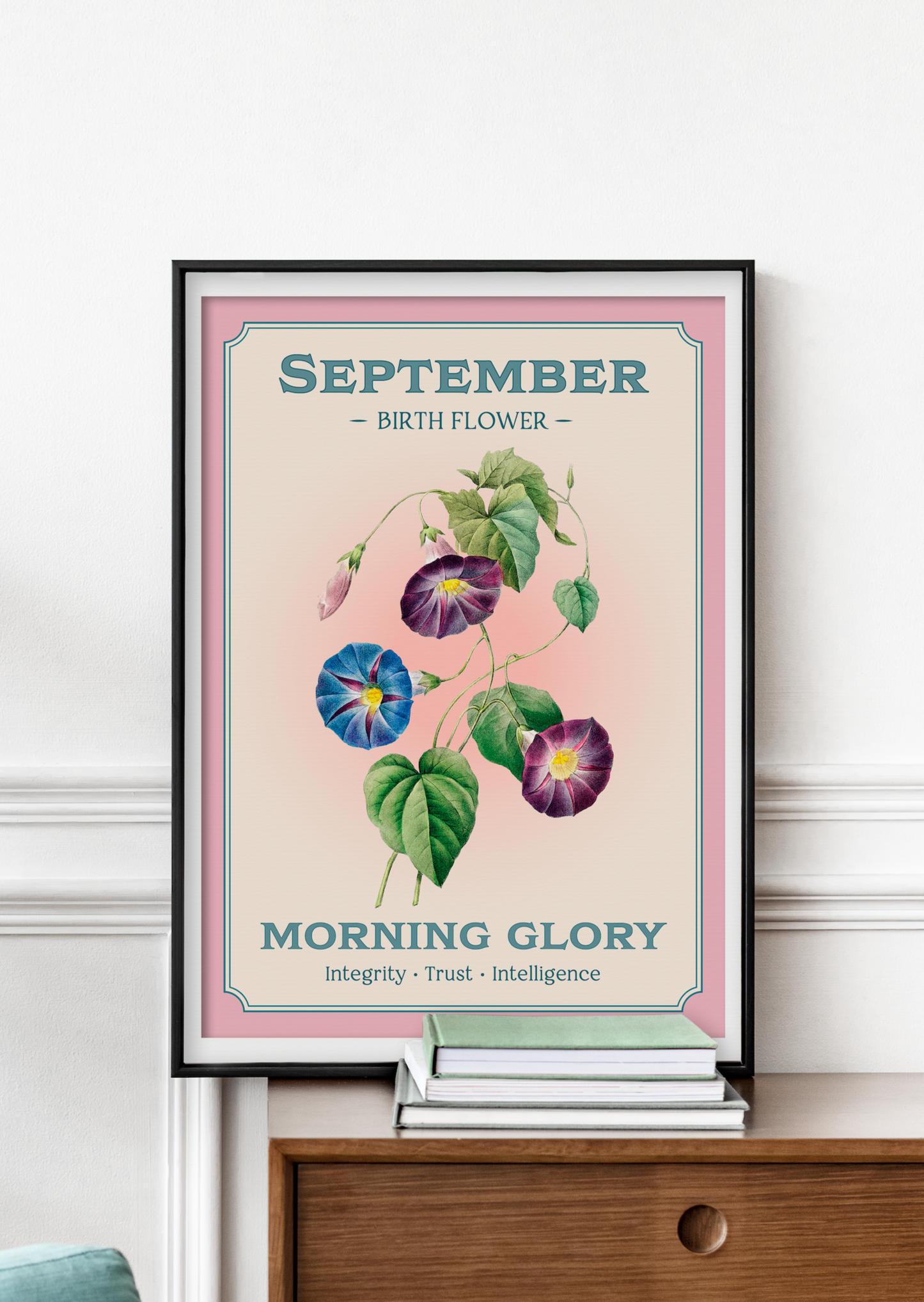 September Birth Flower Print – Morning Glory Art