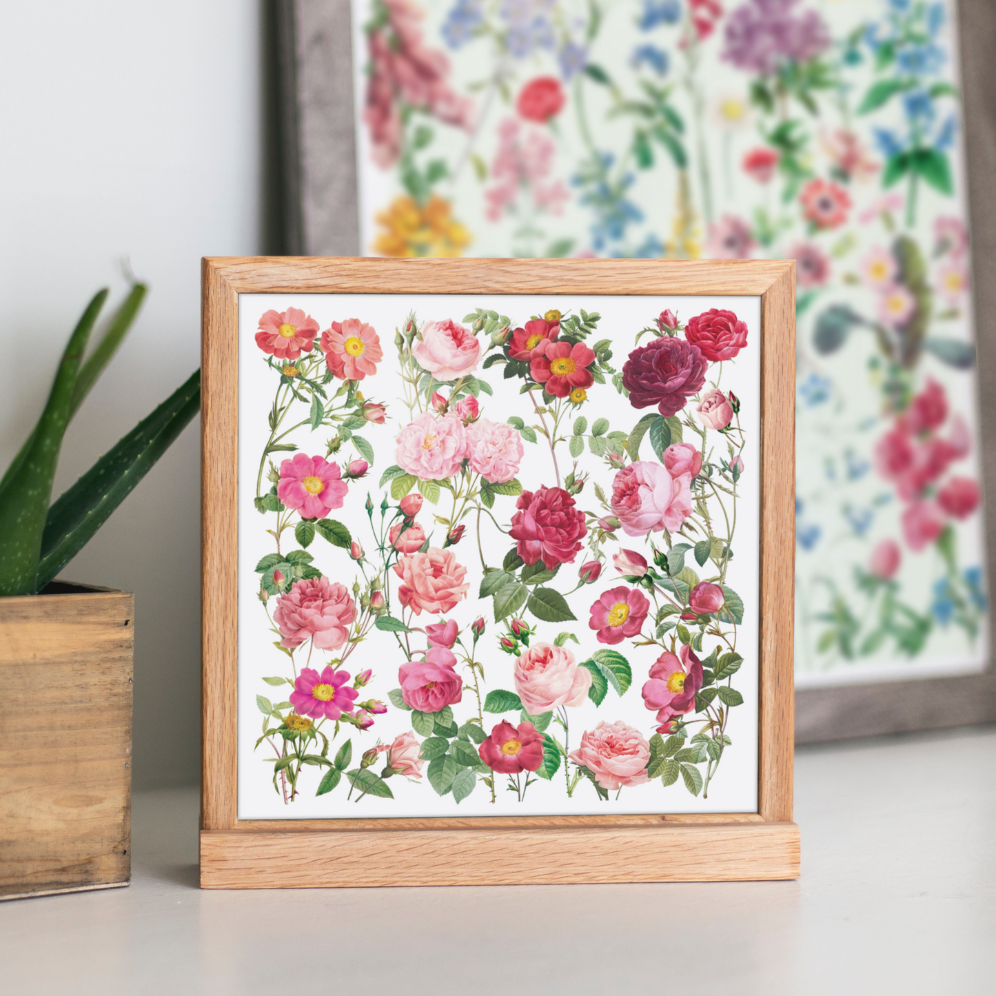 Garden Roses – Square Giclée Art Print