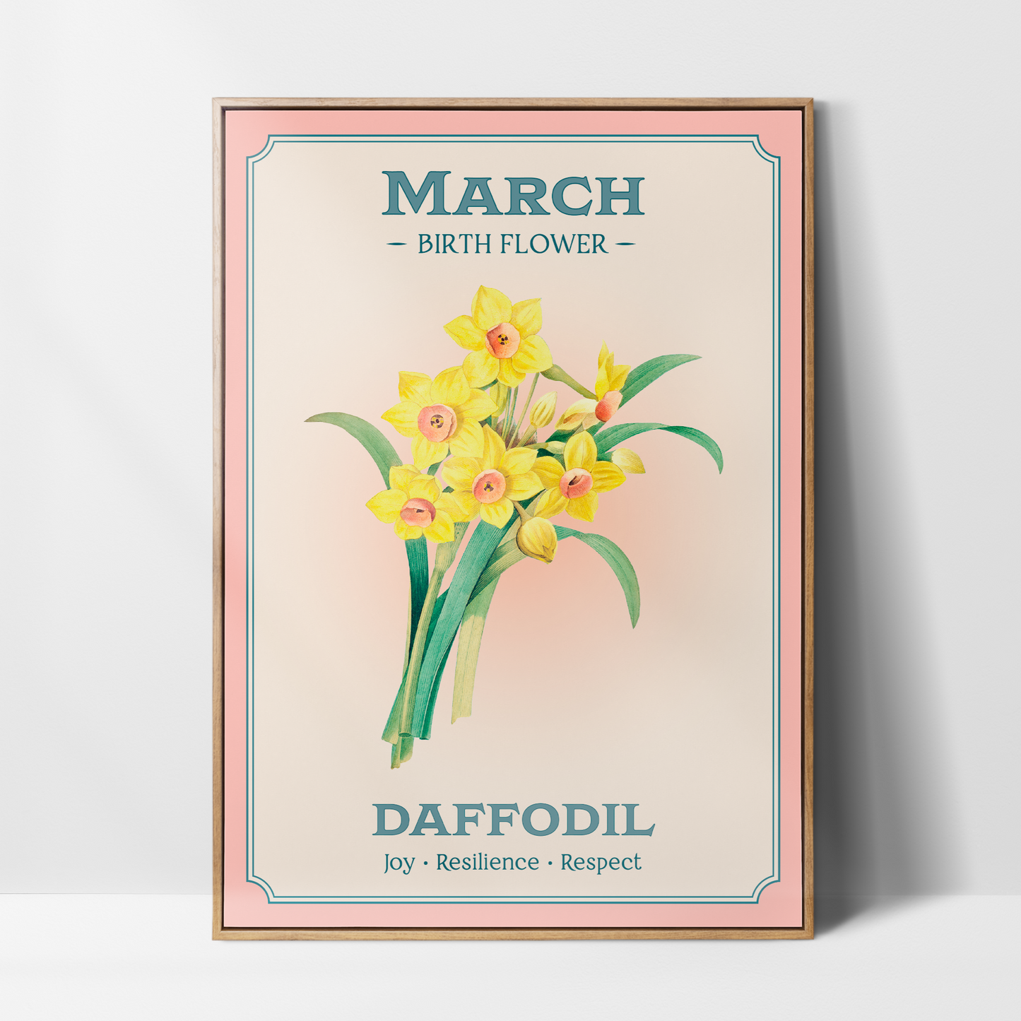 March Birth Flower Print – Daffodil Art Print