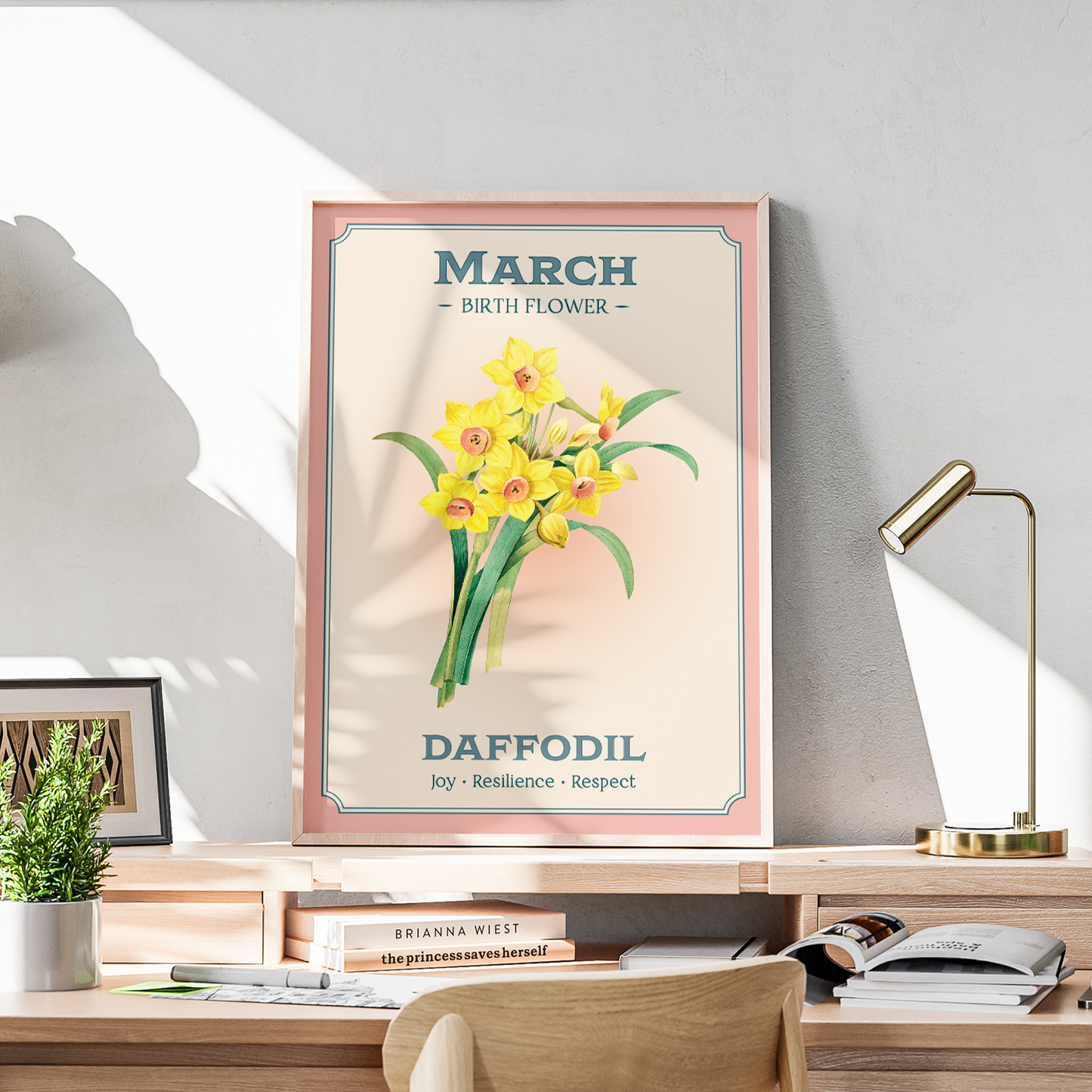 March Birth Flower Print – Daffodil Art Print