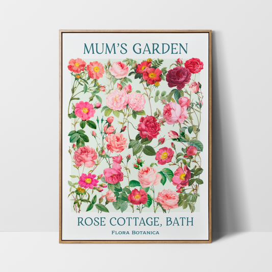 Personalised Rose Garden Art Print – Rose Wall Art