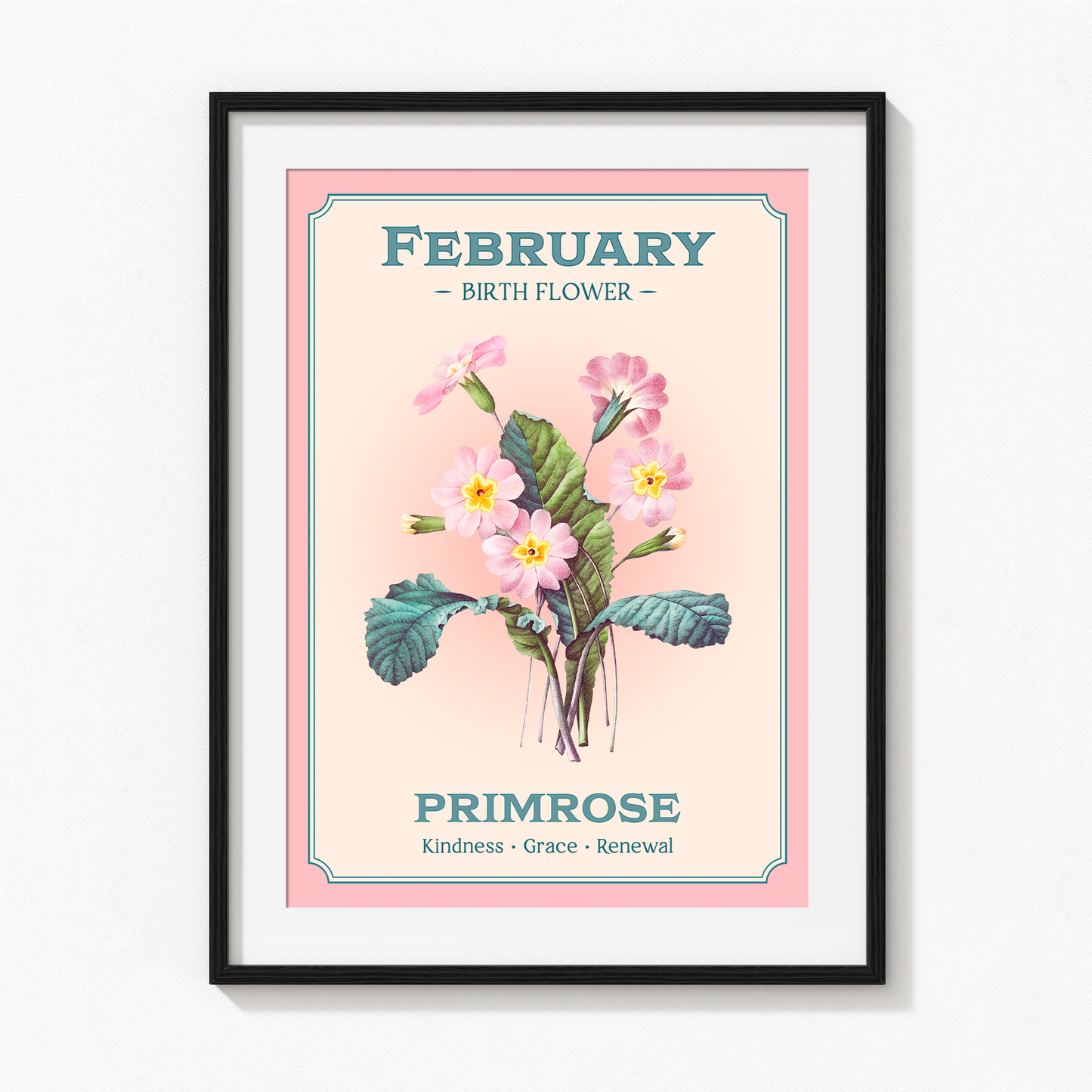 February Birth Flower Print – Primrose Art Print