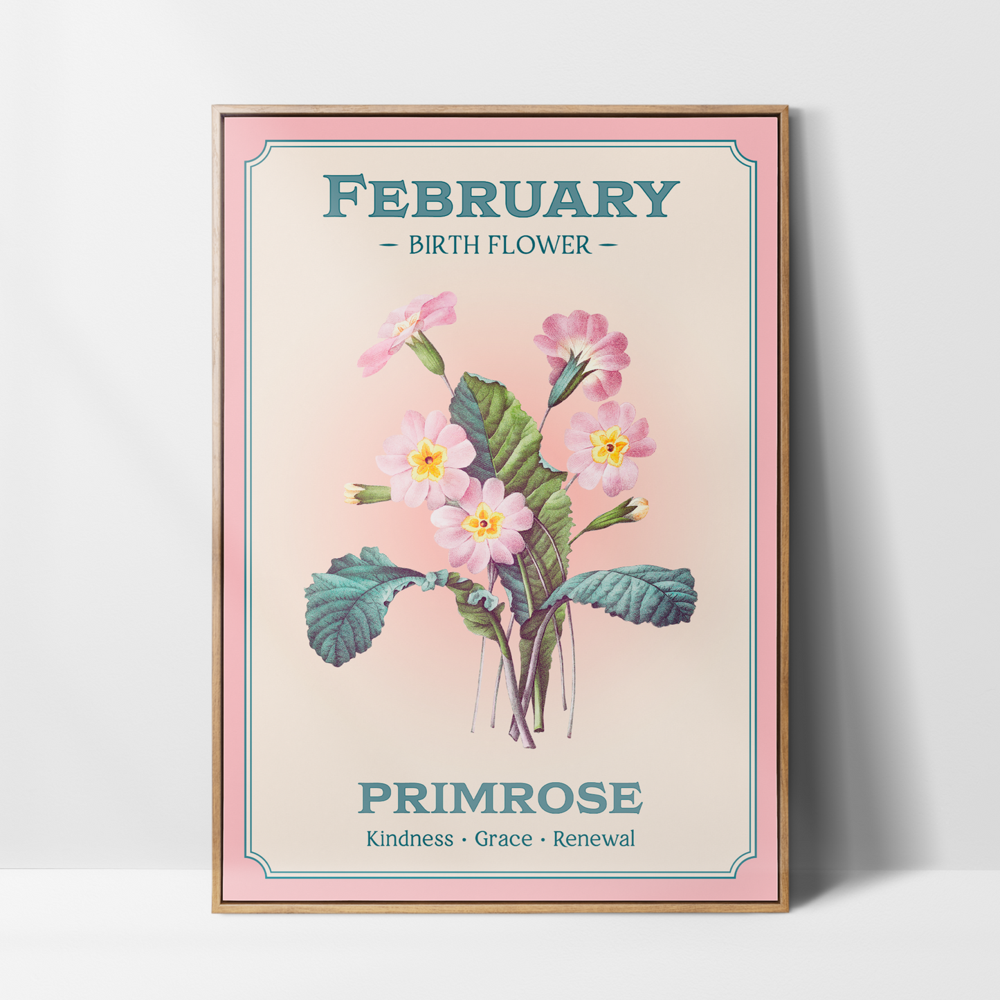 February Birth Flower Print – Primrose Art Print