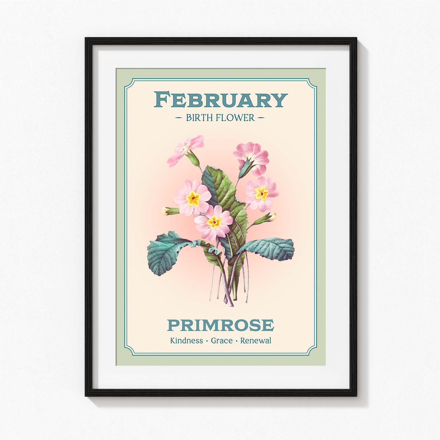 February Birth Flower Print – Primrose Art Print