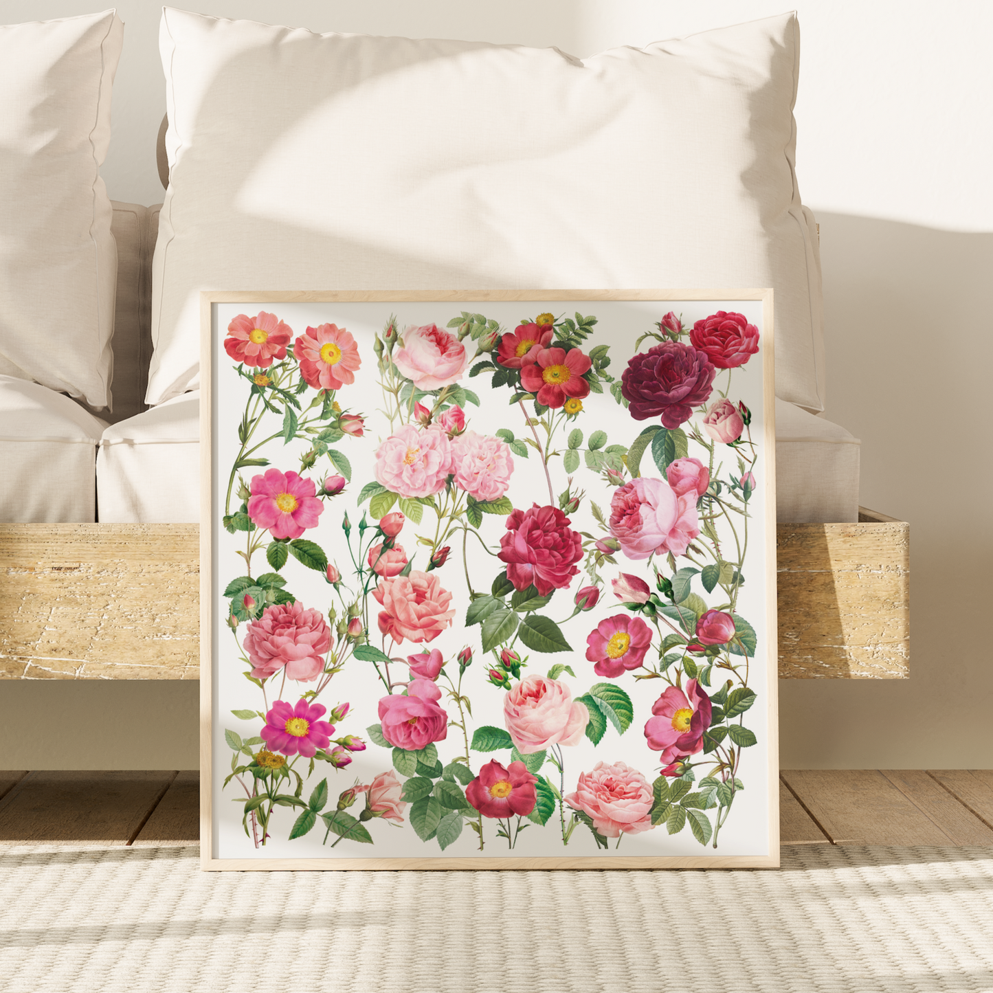 Garden Roses – Square Giclée Art Print