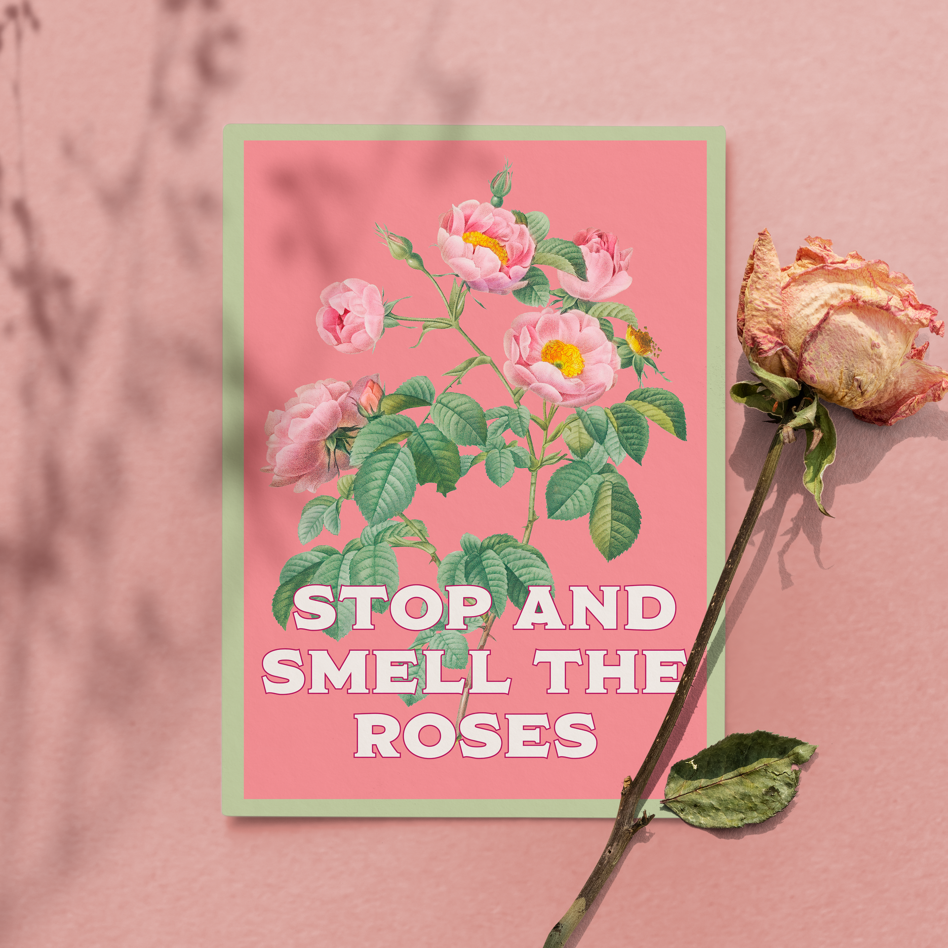 Stop and Smell the Roses – Giclée Art Print – FloraBotanicaStore