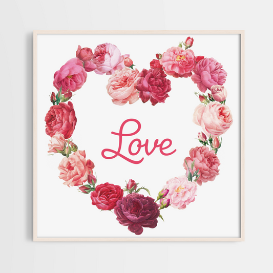 Rose Love Heart – Giclée Art Print